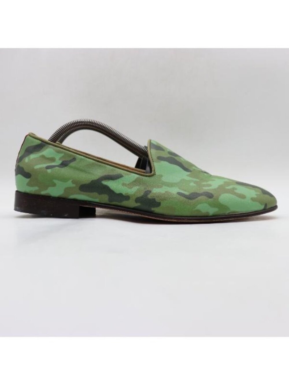 Del Toro Green Camouflage Loafers Men's Size 11 Slip On Shoes Italy